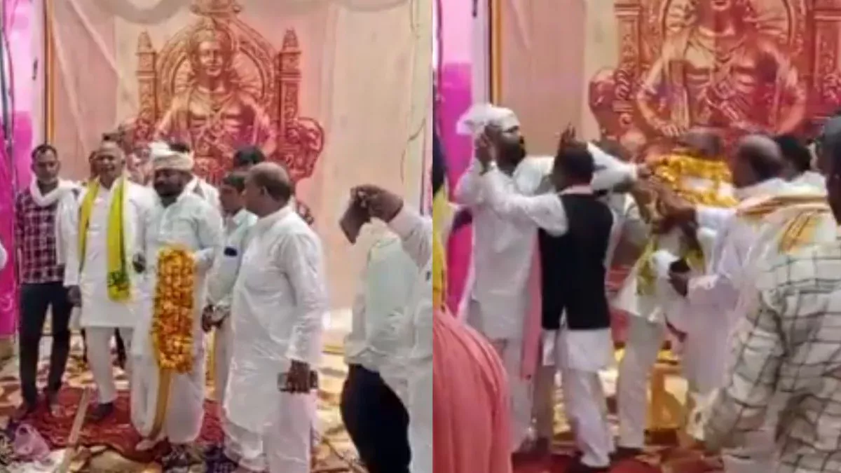 VIDEO: पहले नेता जी के गले में पहनाई माला, फिर जड़े थप्पड़; OP राजभर ने अखिलेश यादव को ठहराया जिम्मेदार