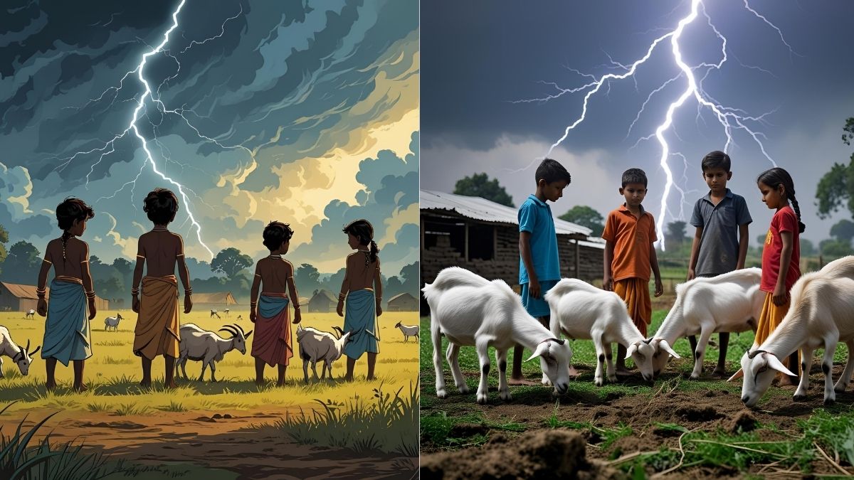उत्तर प्रदेश: भैंस और बकरी चरा रहे थे बच्चे, आकाशीय बिजली गिरने से चार की मौत