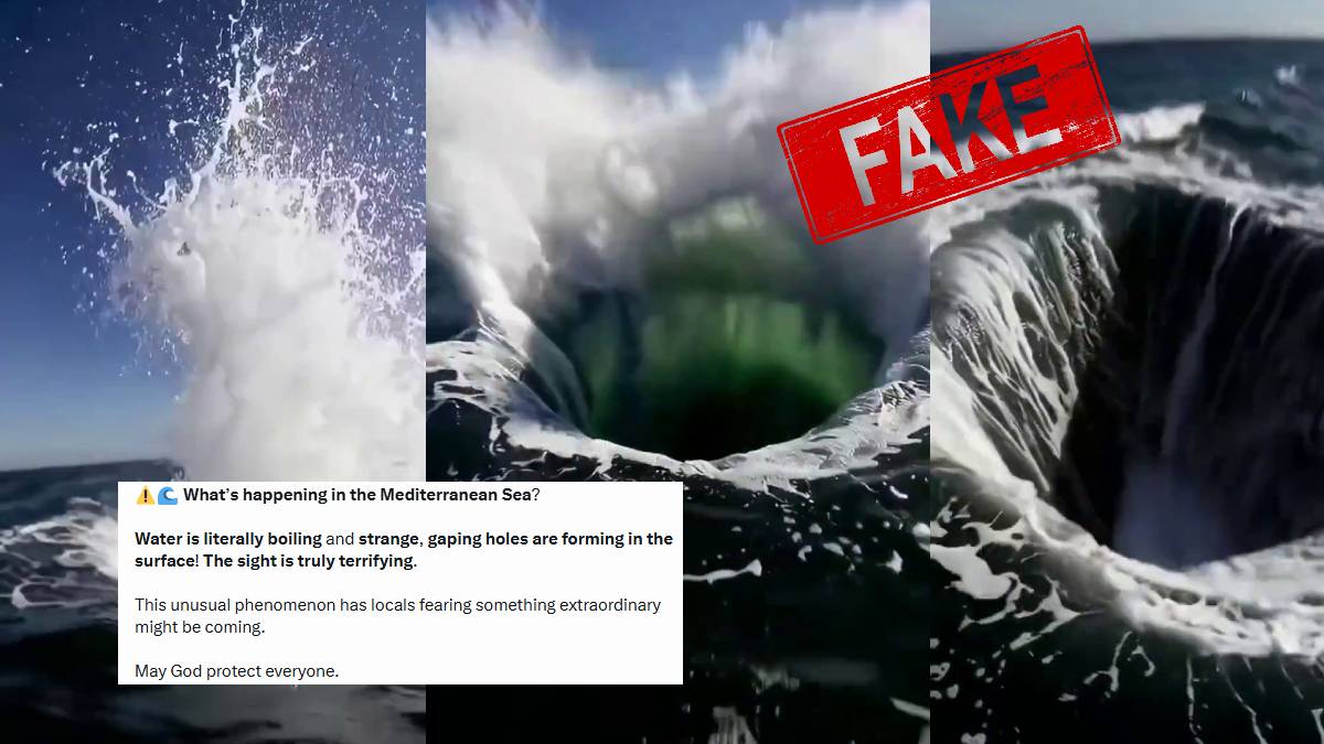 Fact Check: भूमध्य सागर में ‘अजीब घटना’ होने का दावा करने वाला वायरल वीडियो AI-Generated है