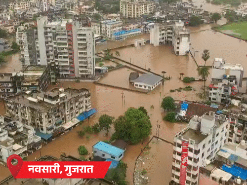 यूपी में गंगा, यमुना समेत 10 नदियां उफान पर:गुजरात में कई जिले बाढ़ की चपेट में; बिहार के 19 जिलों में भारी बारिश का अलर्ट