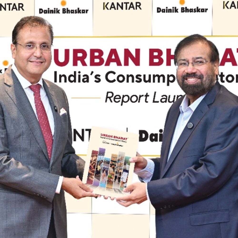 ‘अर्बन भारत-इंडियाज कंजम्प्शन स्टोरी’ रिपोर्ट लॉन्च:कांतर और दैनिक भास्कर ने मिलकर तैयार की; हर्ष गोयनका ने रिवील किया